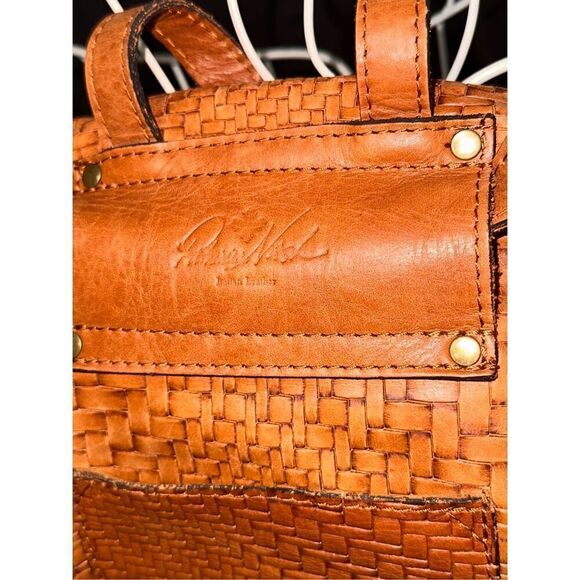 Unique Patricia Nash Brown Braided Leather Convertible Shoulder Bag backpack Ret - Picture 15 of 16
